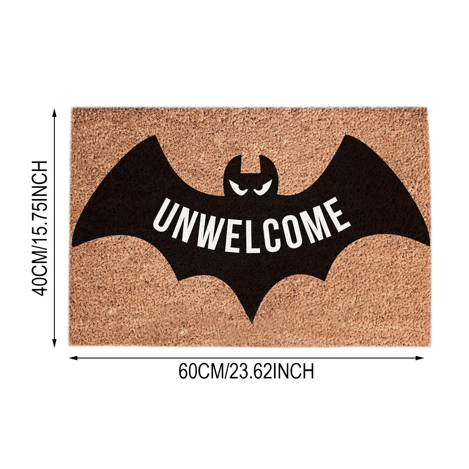 Black Bat Halloween Bathroom Mat – Door Entrance & Kitchen Floor Rug - silverfoxgoods